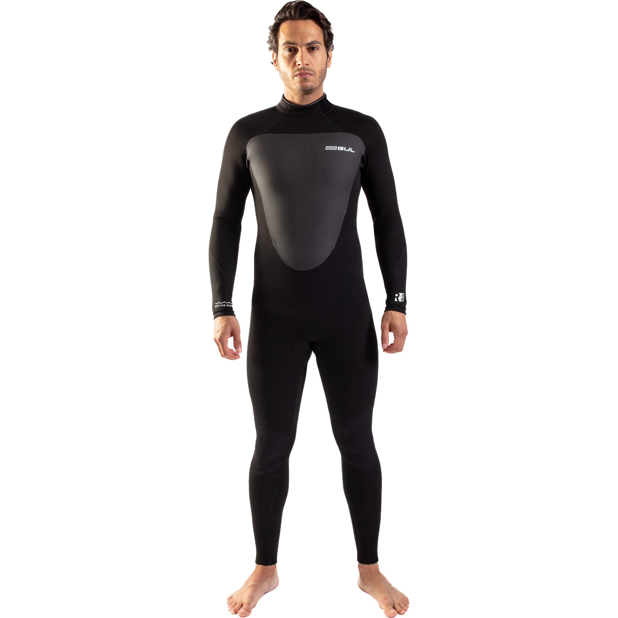 2026 Gul Mens Response 4/3mm GBS Back Zip Wetsuit RE1246-C1 - Black