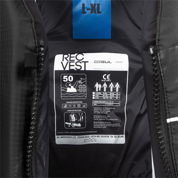 2026 Gul Recreation 50n Ayuda A La Flotabilidad Gk0007-b7 - Negro