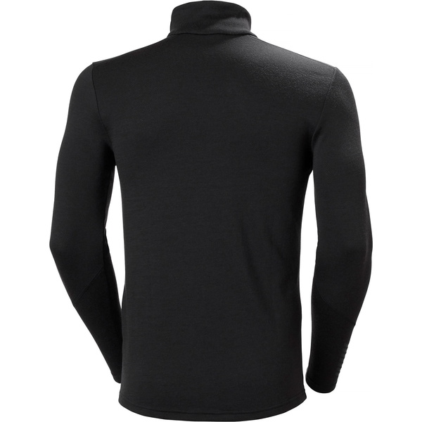 2025 Helly Hansen Hombres Lifa Camiseta De Peso Medio Merino Con Media Cremallera 49363 - Black