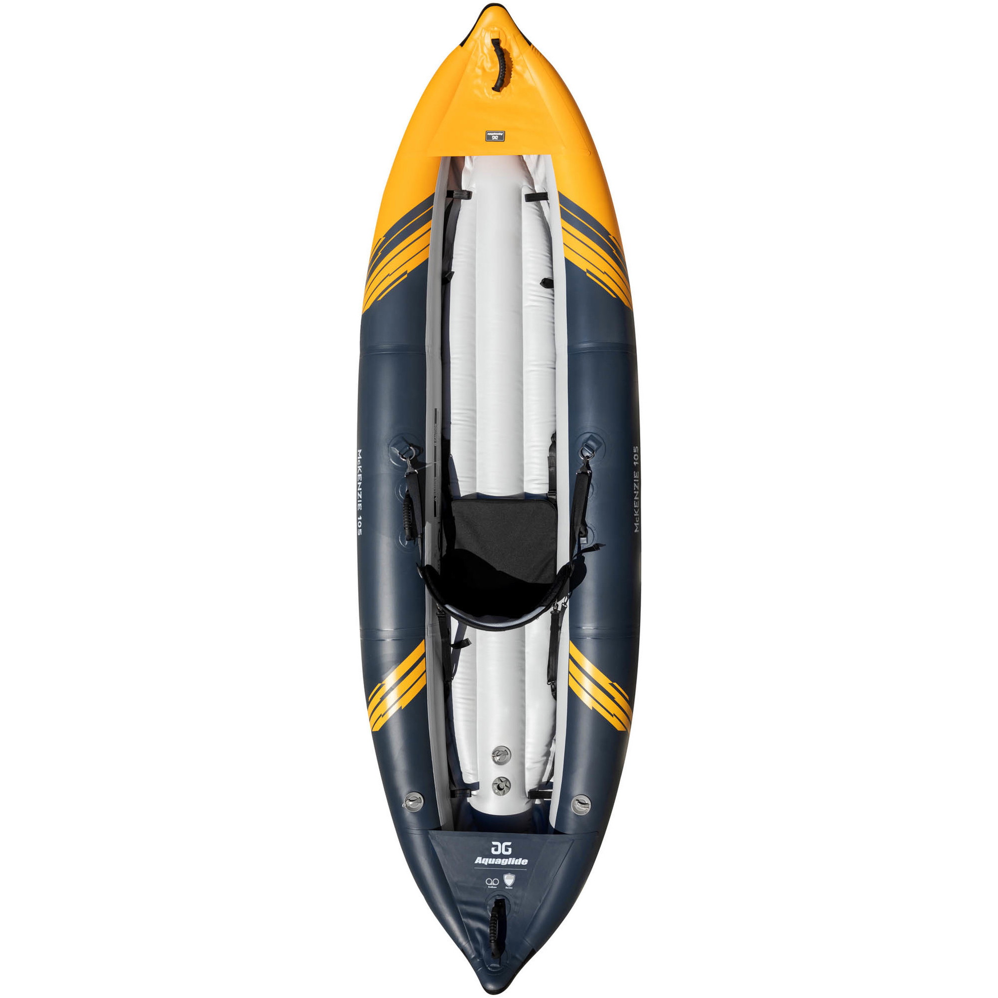 2025 Aquaglide McKenzie 105 1 Persona Kayak De Agua Blanca AMWW1 - Navy / Naranja