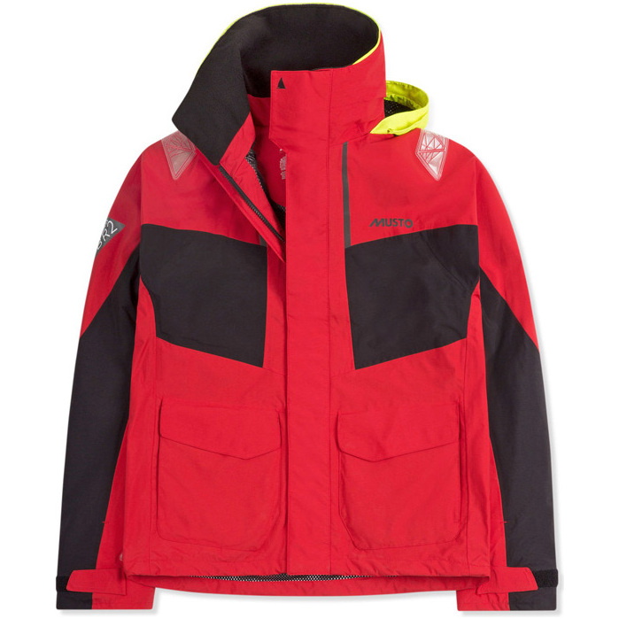 2022 Musto Hombres Br2 Coastal Chaqueta Verdadero Rojo Smjk055