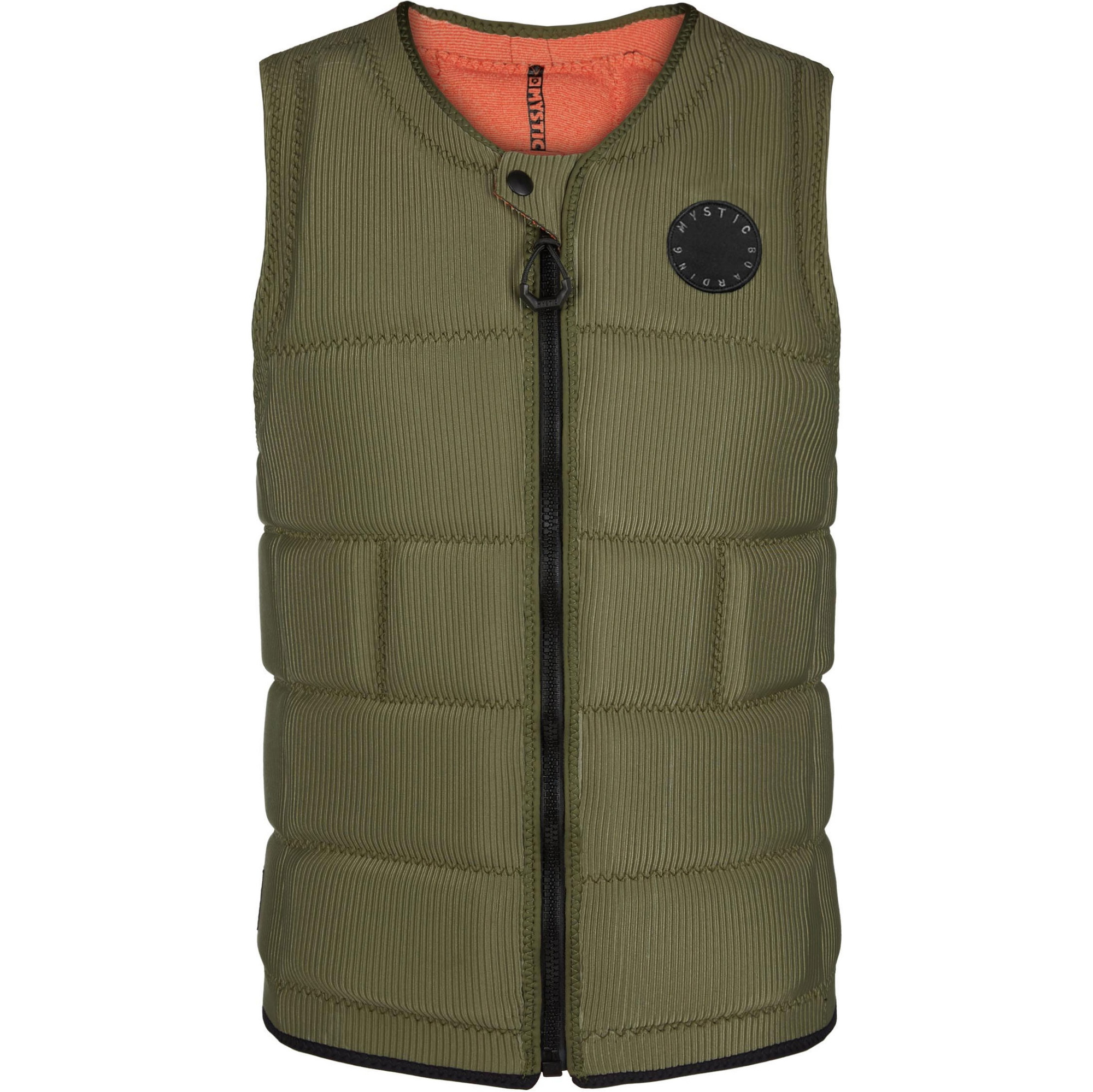 2021 Mystic The Dom Impact Vest Wake Front Zip Wdom - Verde Valiente