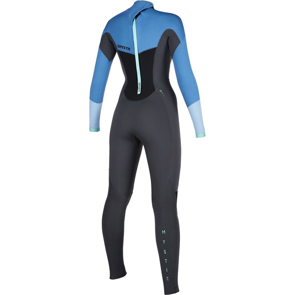 2021 Mystic De Las Mujeres Star 5/3mm Back Zip Traje 200027 - Azul Mentol