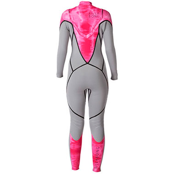 2014 Billabong Revolución LADIES Xero 5 / 4mm PECHO Traje de postal en la niebla / Pink Wash N45G02