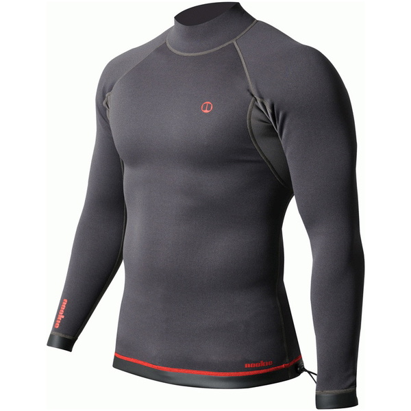 2026 Nookie Hombres Ti 1mm Manga Larga Neopreno Top NE12 - Black / Red