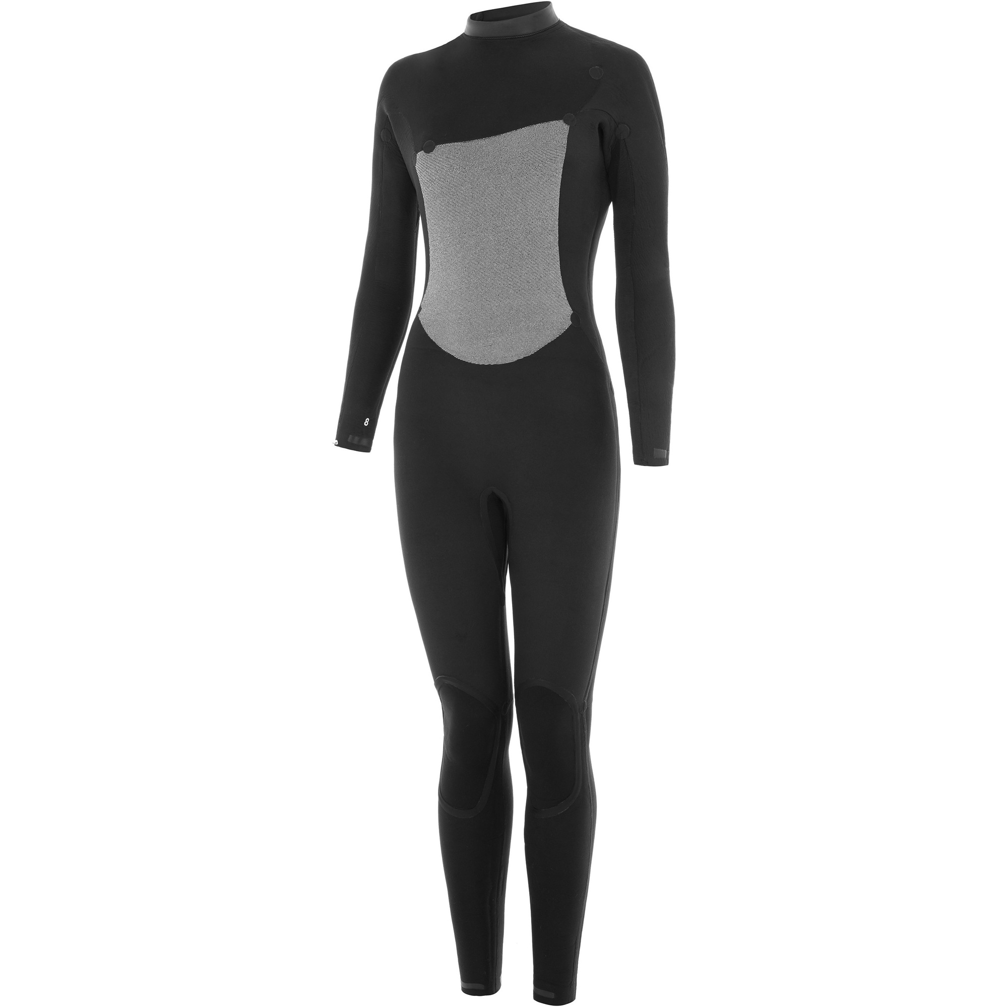 2025 Nyord Mujer Furno Warmth 5/4mm Chest Zip Neopreno FWW54001 - Black