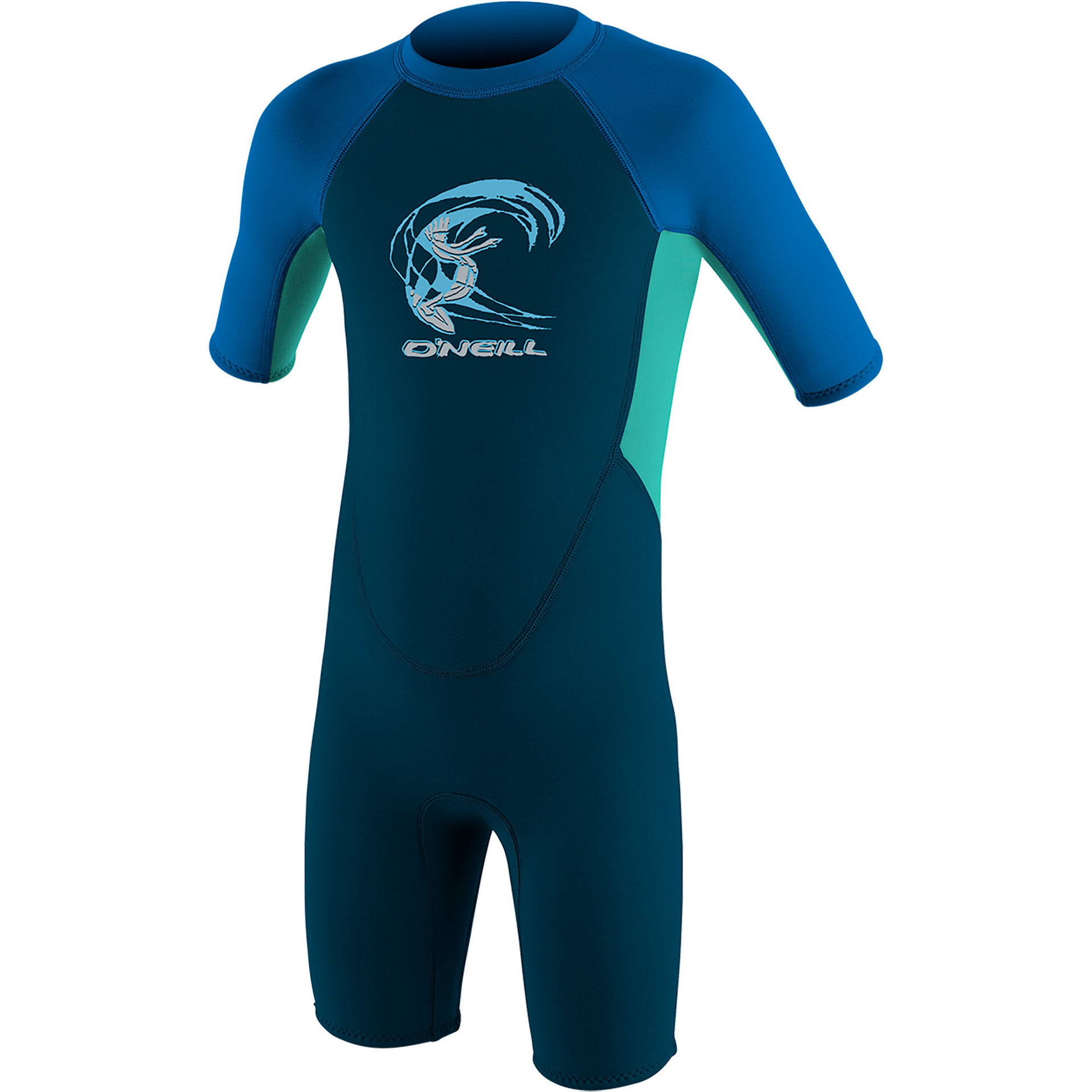 2026 O'Neill Infantes Reactor 2mm Back Zip Shorty Neopreno 4867 - Slate / Aqua / Ocean