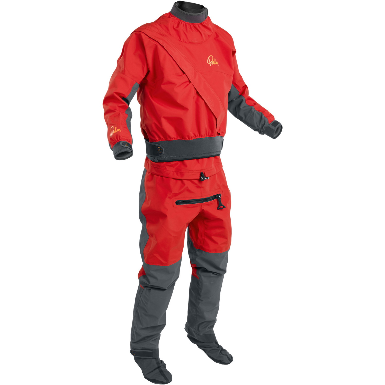 2025 Palm Hombres Cascade Front Zip Traje Seco Para Kayak 11741 - Flame Red