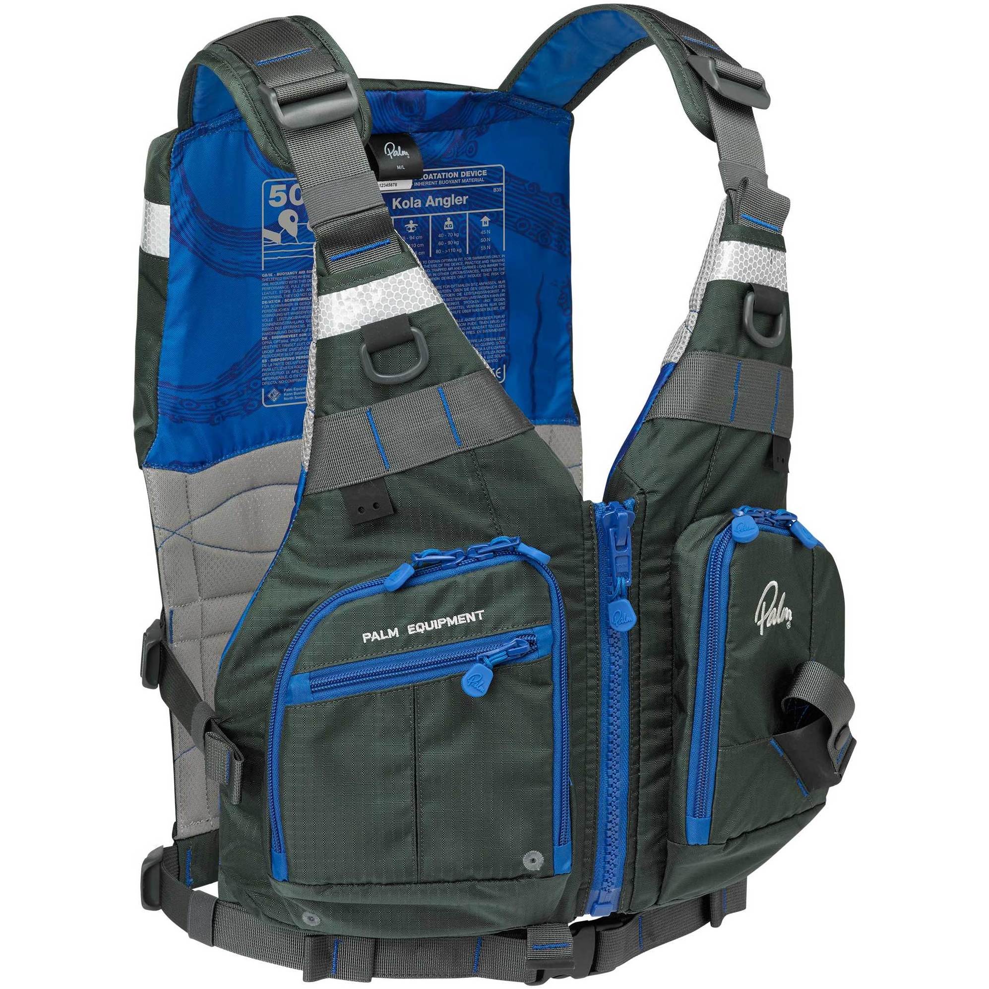 2026 Palm Kola Kayak Pescador Pfd 12716 - Gris Azabache