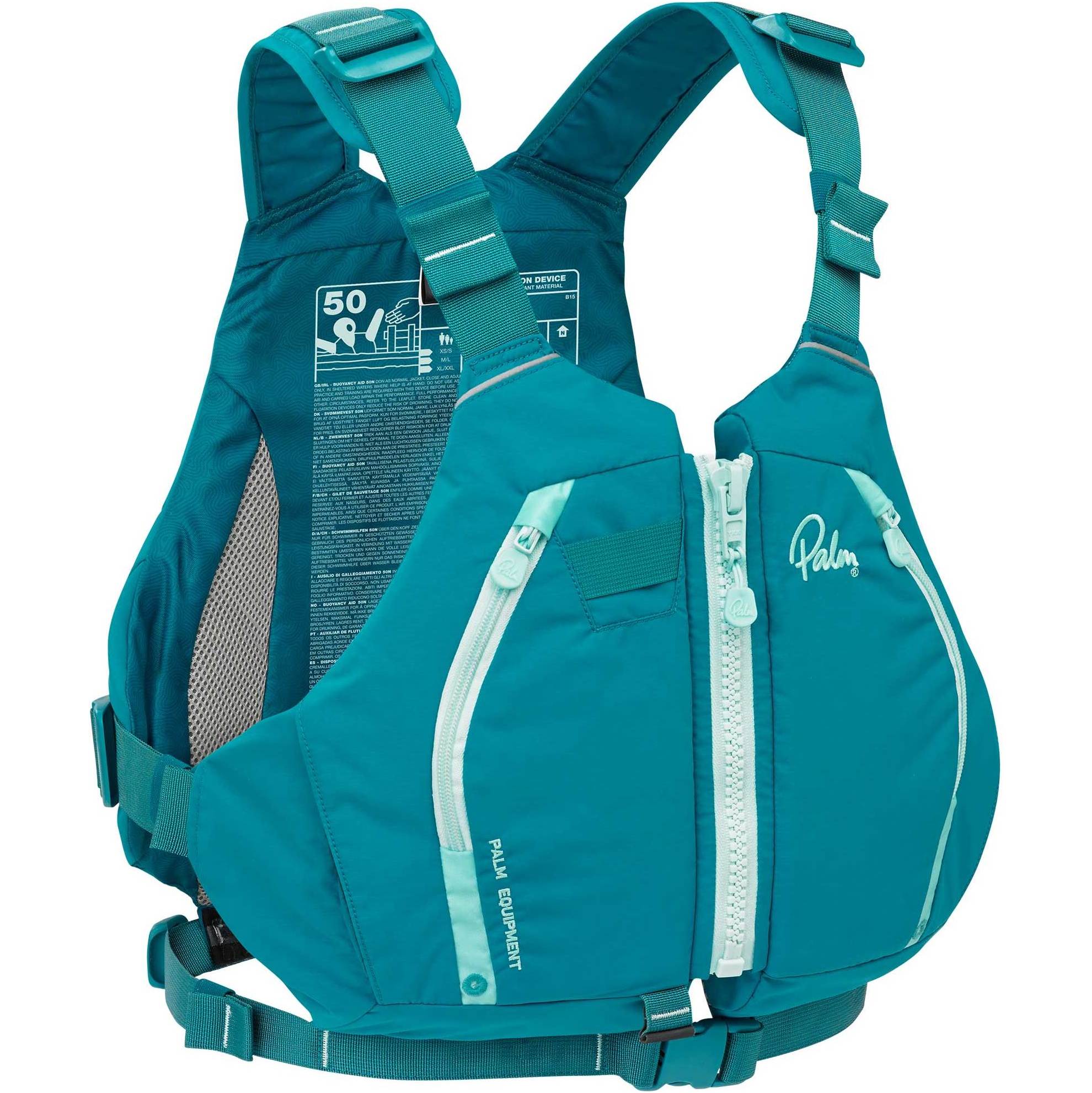 2026 Palm Mujer Peyto Touring Kayak Pfd 12640 - Verde Azulado