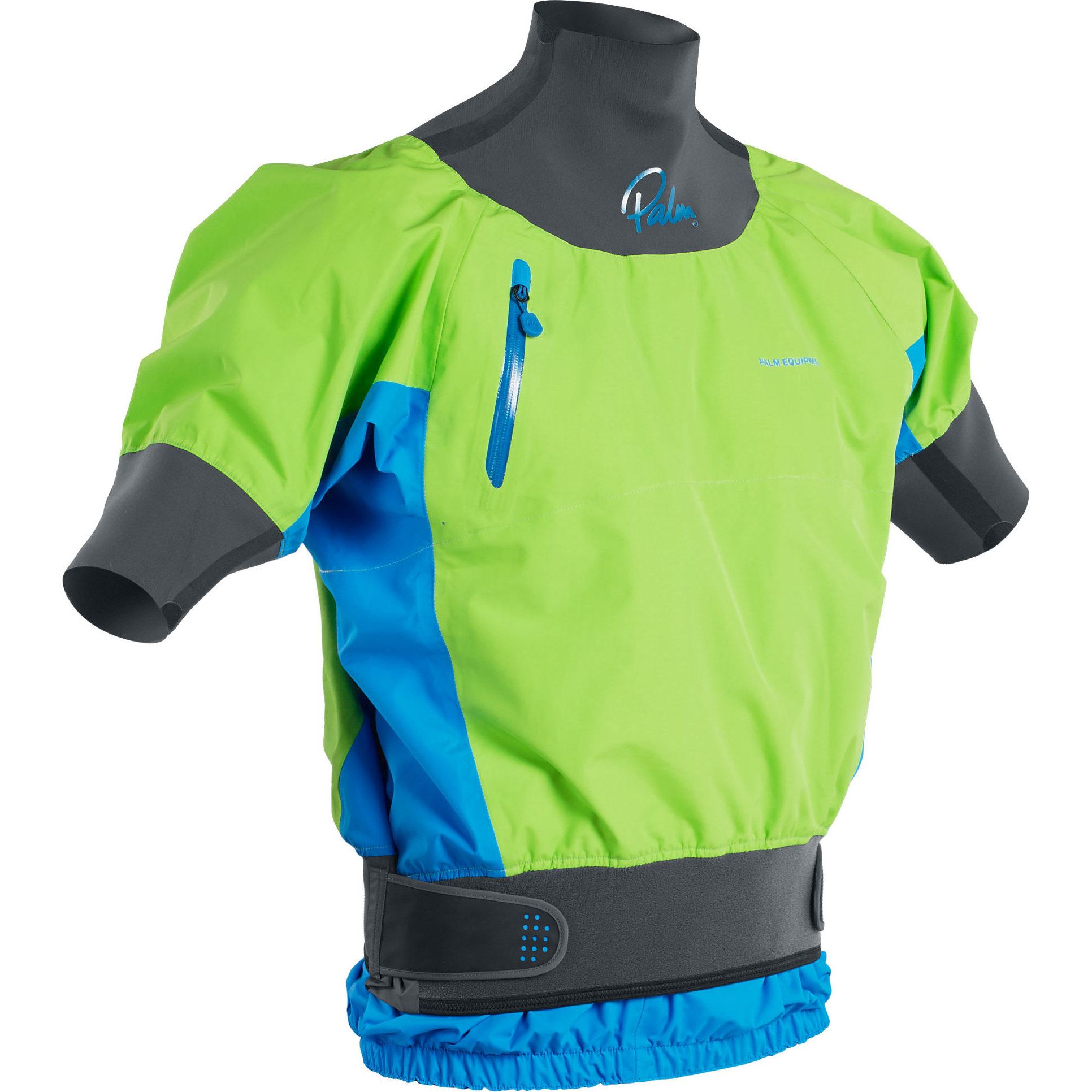 2025 Palm Zenith Whitewater Short Sleeve Kayak Jacket Lime Ocean 12391