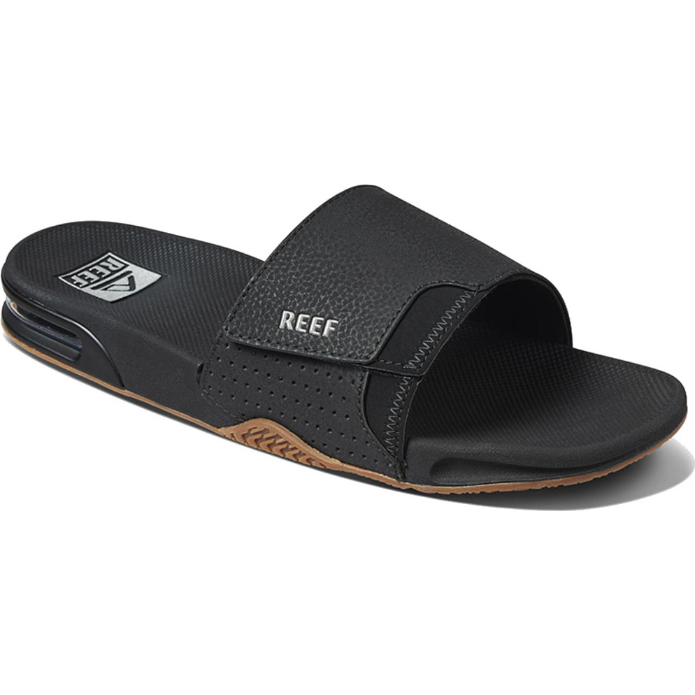 2026 Reef Fanning Sliders CI3632 - Black / Plata