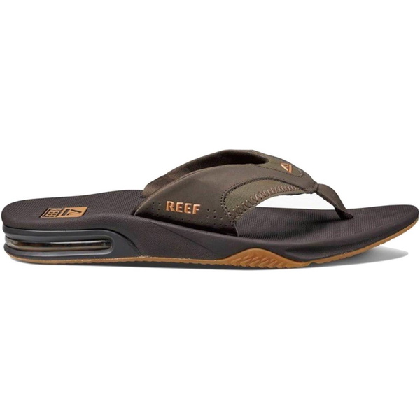 2026 Reef Hombres Chanclas Fanning - Brown / Goma