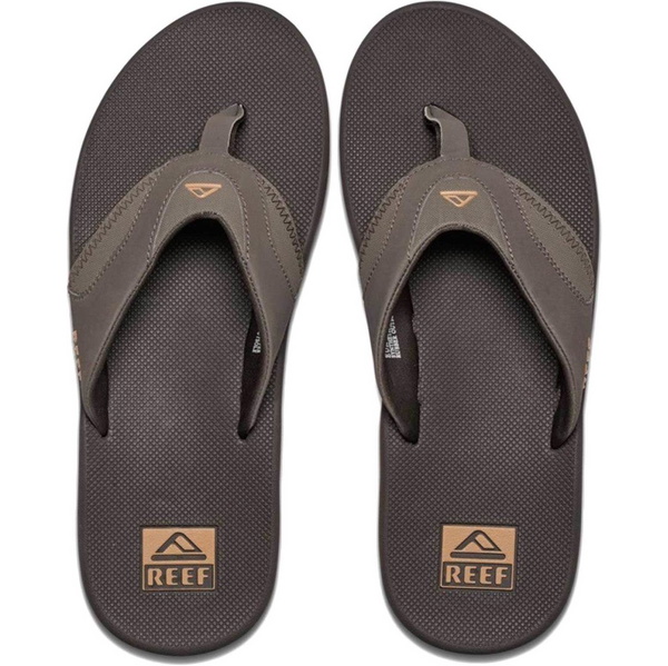 2026 Reef Hombres Chanclas Fanning - Brown / Goma