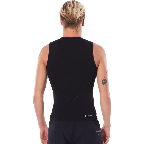 2026 Rip Curl Hombres Flashbomb 0.5mm Chaleco Sin Mangas WVEYCM - Black