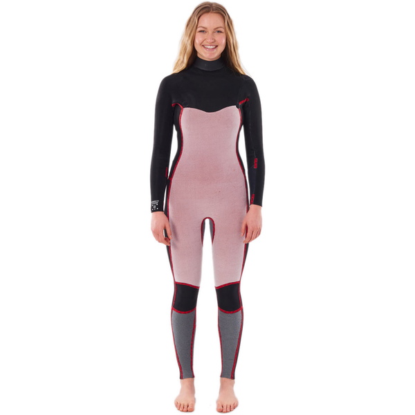 Rip Curl Mujer Dawn Patrol Warmth 5/3mm Chest Zip Neopreno WSM9MW - Black