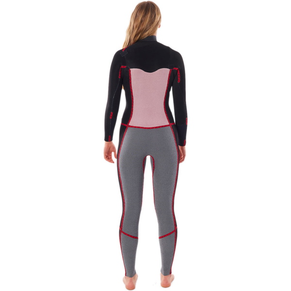 Rip Curl Mujer Dawn Patrol Warmth 5/3mm Chest Zip Neopreno WSM9MW - Black