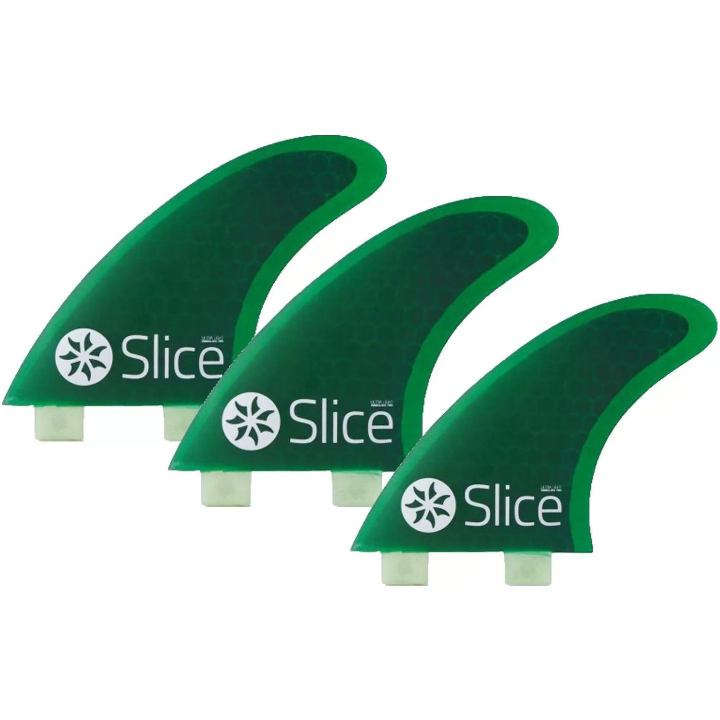 2026 Slice Ultralight Hex Core S3 Fcs Compatible Aletas Surfboard Sli-01 - Verde