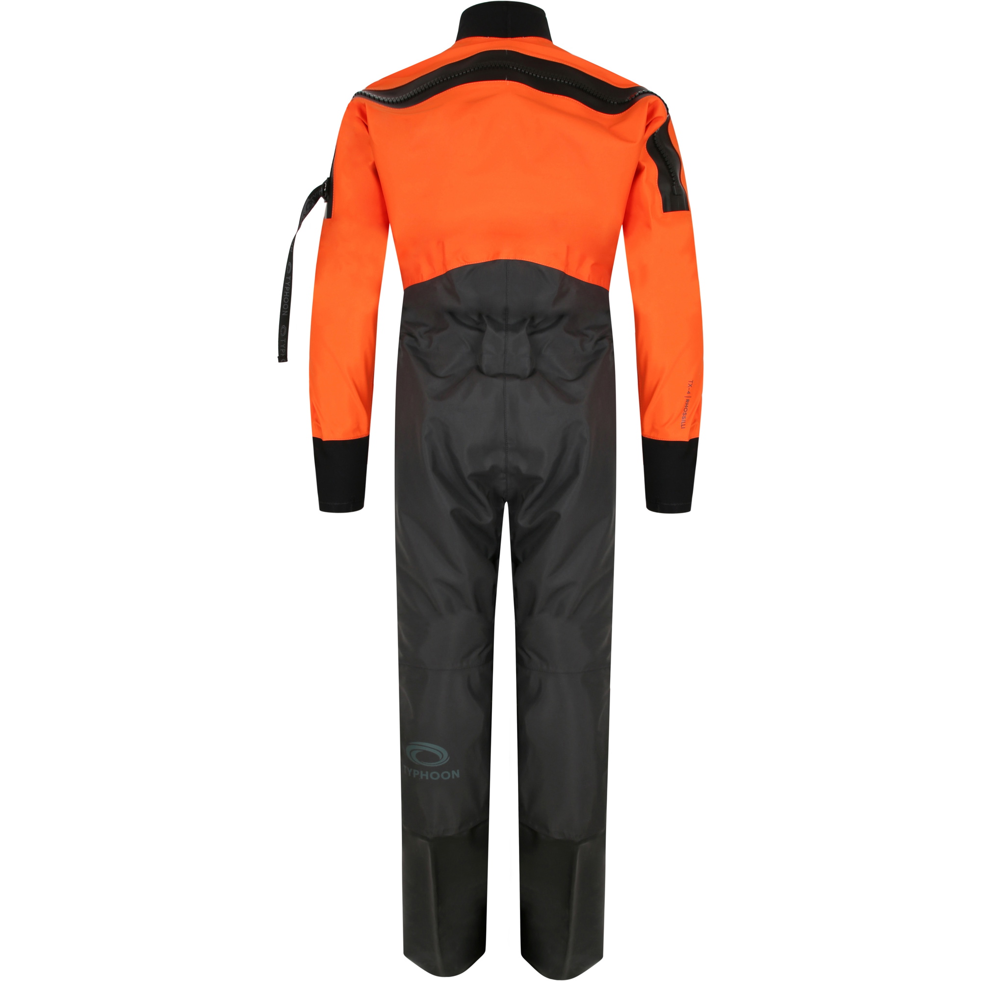 2026 Typhoon Junior Rhossilli Back Zip Traje Seco 100196 - Orange / Grafito