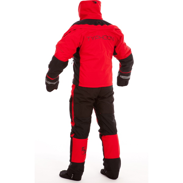 2019 Typhoon Kayak Ps330 Xtreme / Océano Vela Drysuit + Con Cremallera Negro / Rojo 100151