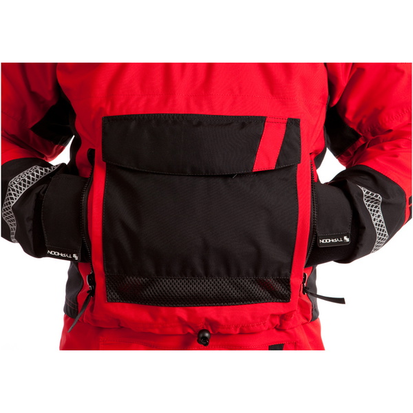 2019 Typhoon Kayak Ps330 Xtreme / Océano Vela Drysuit + Con Cremallera Negro / Rojo 100151