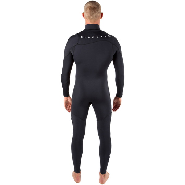 Rip Curl Flashbomb 4 / 3mm traje de neopreno ZIP en negro WSM4SF