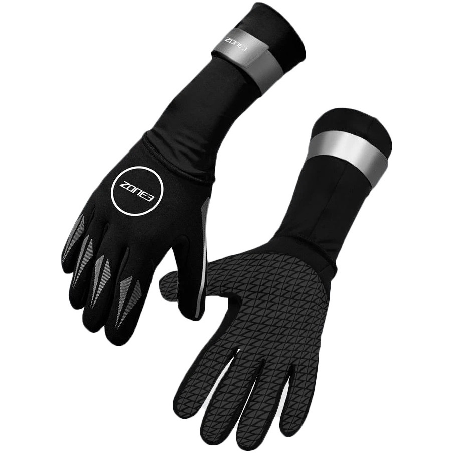 2024 Zona3 2mm Guantes De Natación De Neopreno Na18unsg1 - Negro / Plata Reflectante