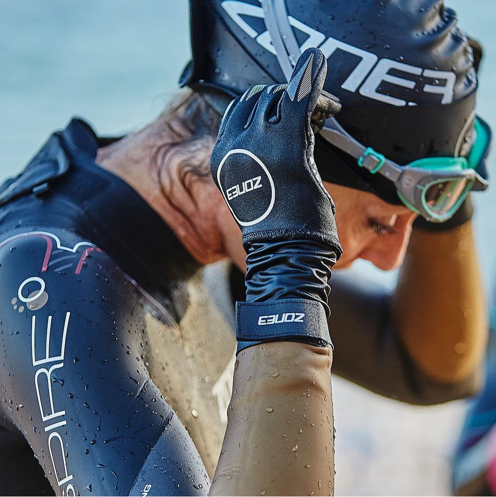 2024 Zona3 2mm Guantes De Natación De Neopreno Na18unsg1 - Negro / Plata Reflectante
