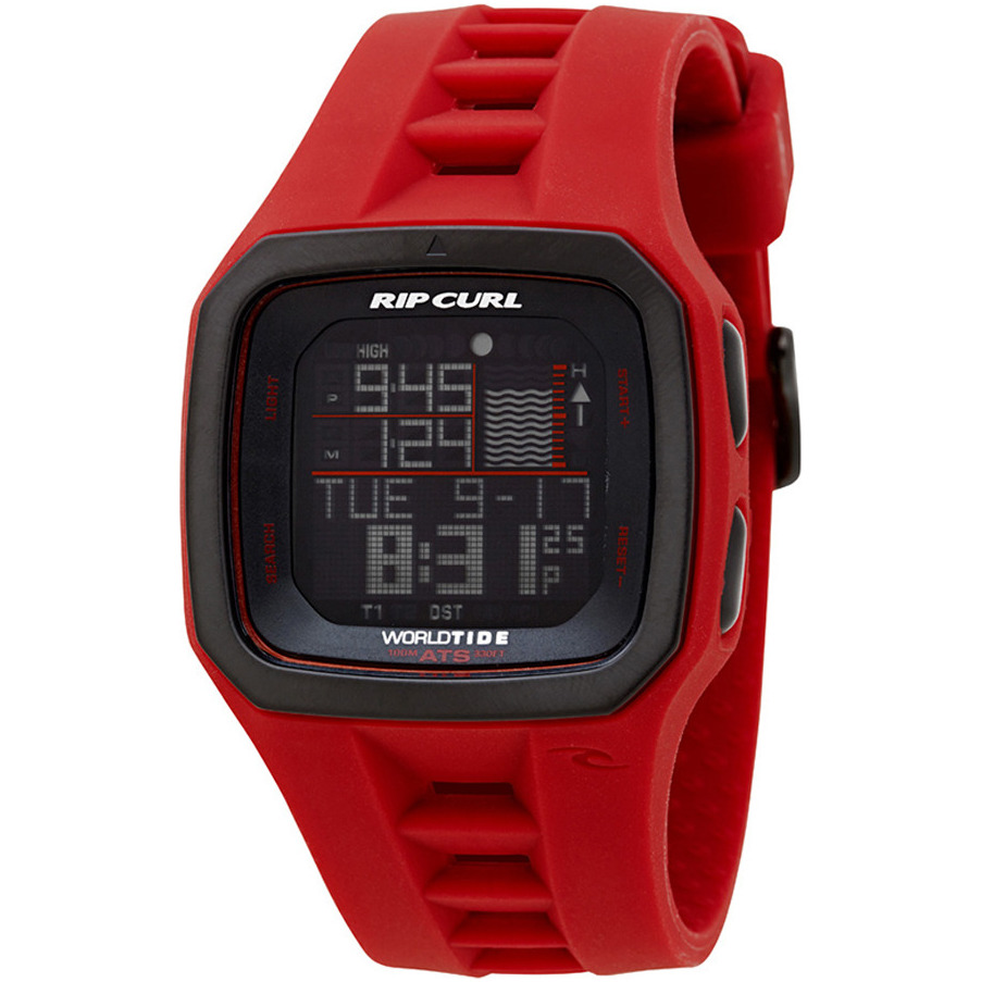 Rip Curl caballetes Pro Mundial de la marea y la hora del reloj ROJA A1090