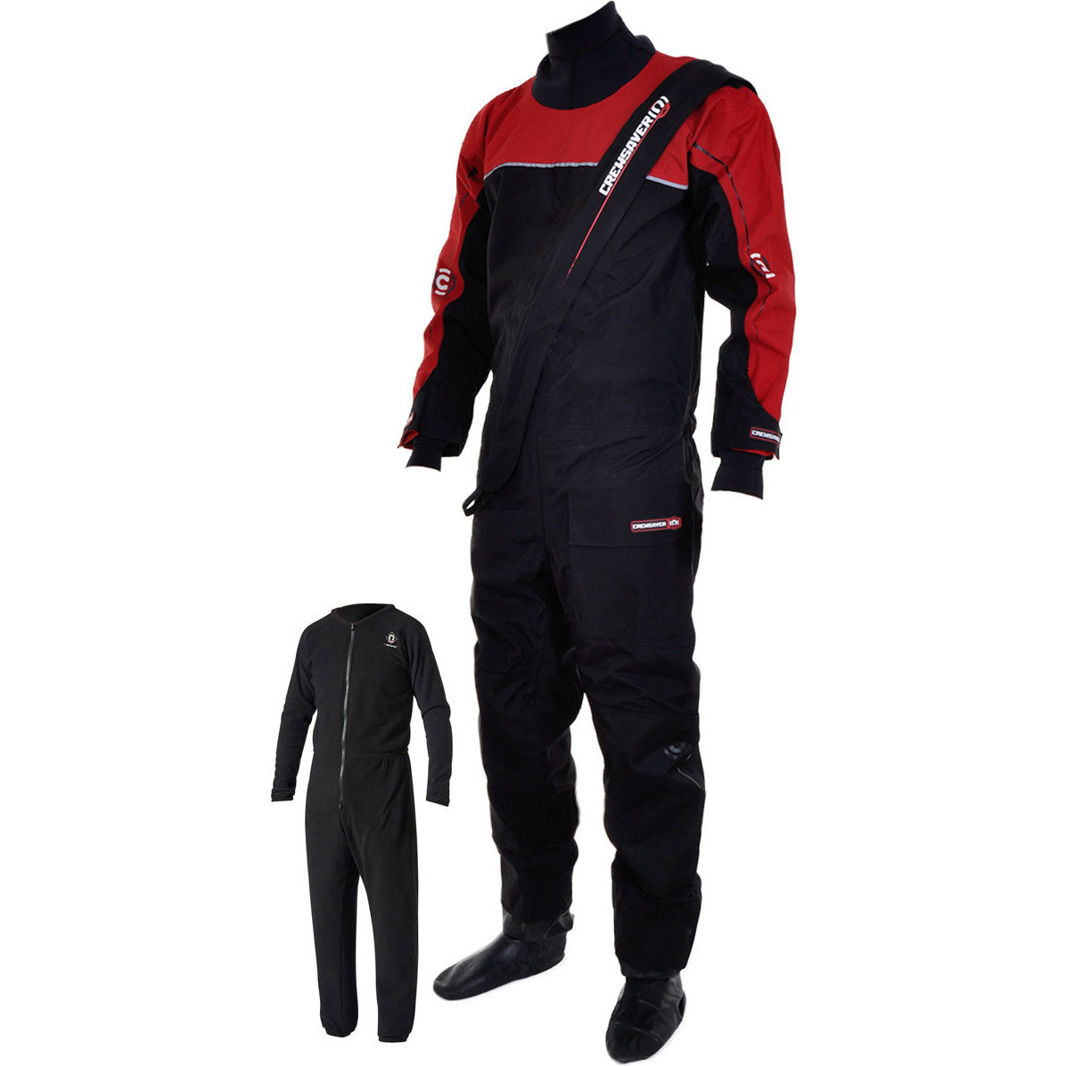 Crewsaver Cirrus Drysuit incluyendo UnderFleece Dry Bag Black / RED 6515