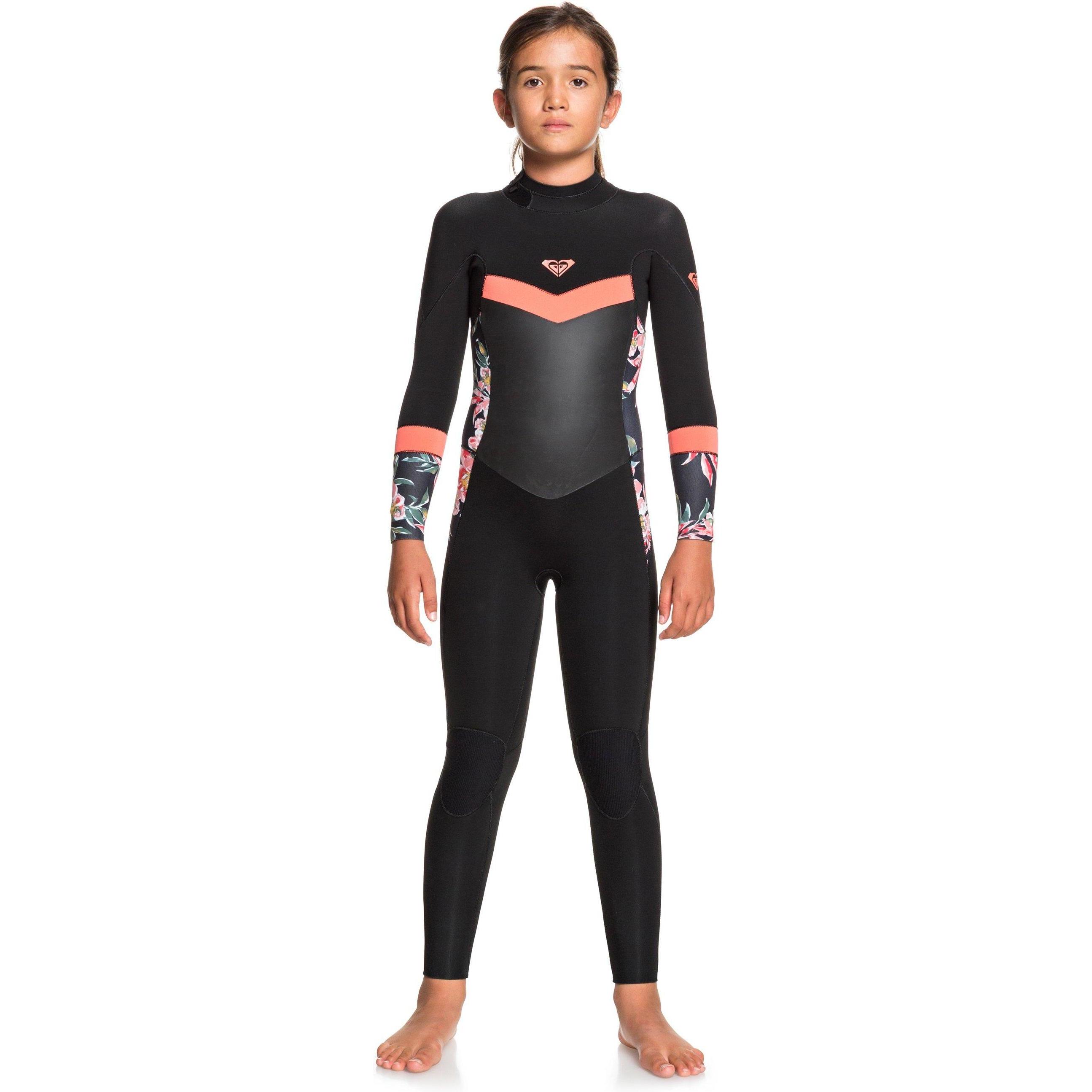 2021 Traje De Neopreno Con Back Zip Syncro 4/3mm Roxy Niña