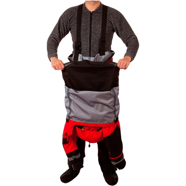 2019 Typhoon Kayak Ps330 Xtreme / Océano Vela Drysuit + Con Cremallera Negro / Rojo 100151