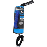 Downwinder Coil 8mm Double Swivel Ankle SUP Leash 6ft Blue
