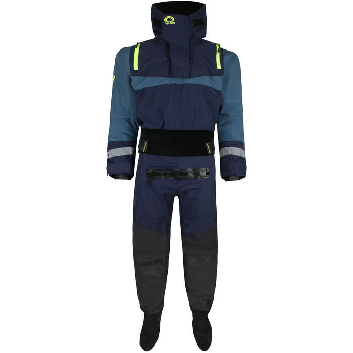 Traje Seco Para Kayak De Mar 2024 Typhoon Multisport 5 Drysuit - Navy / Verde Azulado