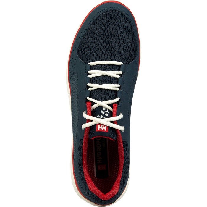 2024 Helly Hansen Ahiga V4 Hydropower Zapatos De La Navegacin 11582 - Navy / Bandera Roja