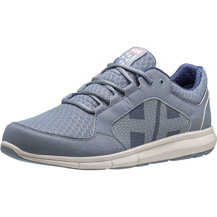 2024 Helly Hansen Ahiga V4 Para Mujer Hydropower Zapatillas 11583 - Dusty Blue / Off White