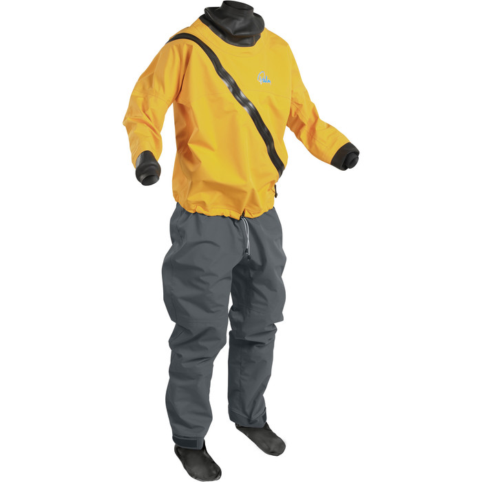 2021 Palm Men's Base Kayak Drysuit Saffron / Jet Grey 12384