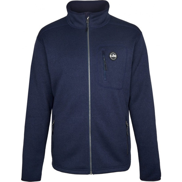 2024 Gill Mens Knit Fleece Jacket Navy 1493