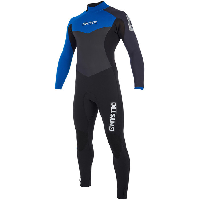 2019 Mystic Drip 3/2mm Back Zip Wetsuit Blue 190011