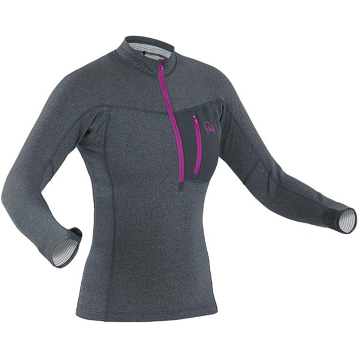 2024 Palm Womens Tsangpo Zipped Thermal Top Jet Grey 11748