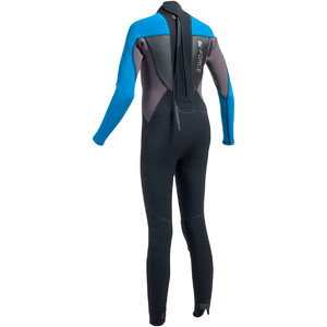 2020 Gul G-Force Junior 3mm Back Zip Flatlock Wetsuit Black / Zafer GF1307-A9