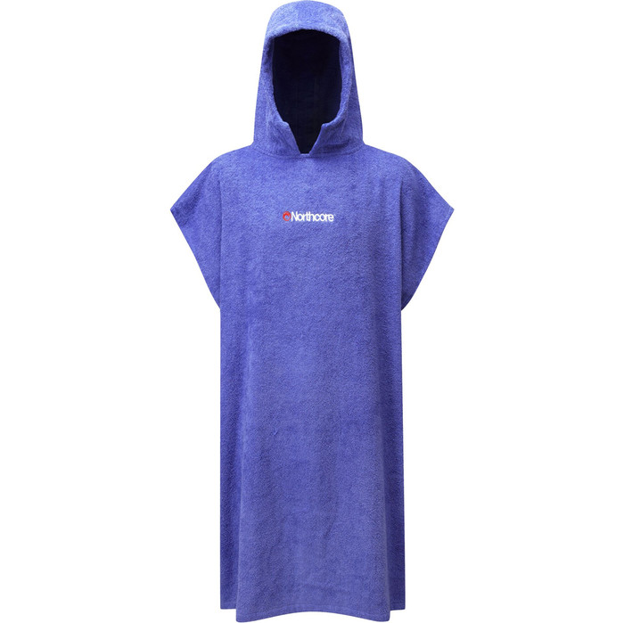 2024 Northcore Beach Basha Hooded Towel Changing Robe / Poncho NOCO24 - Purple Blue