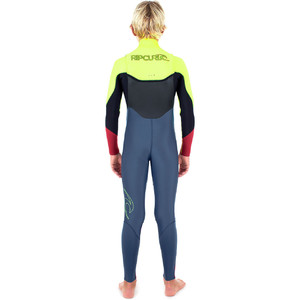 Traje De Neopreno Rip Curl Junior Dawn Patrol 4/3mm Gbs Chest Zip Fluro Lemon Wsm6fb