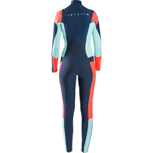 Rip Curl Womens Dawn Patrol 4/3mm GBS Chest Zip Wetsuit NAVY WSM6JW