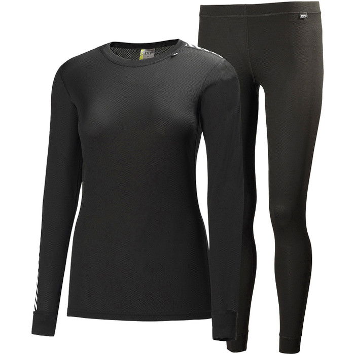 2023 Helly Hansen Conjunto De Ropa Interior Cmoda Y Ligera Para Mujer Negro 48675