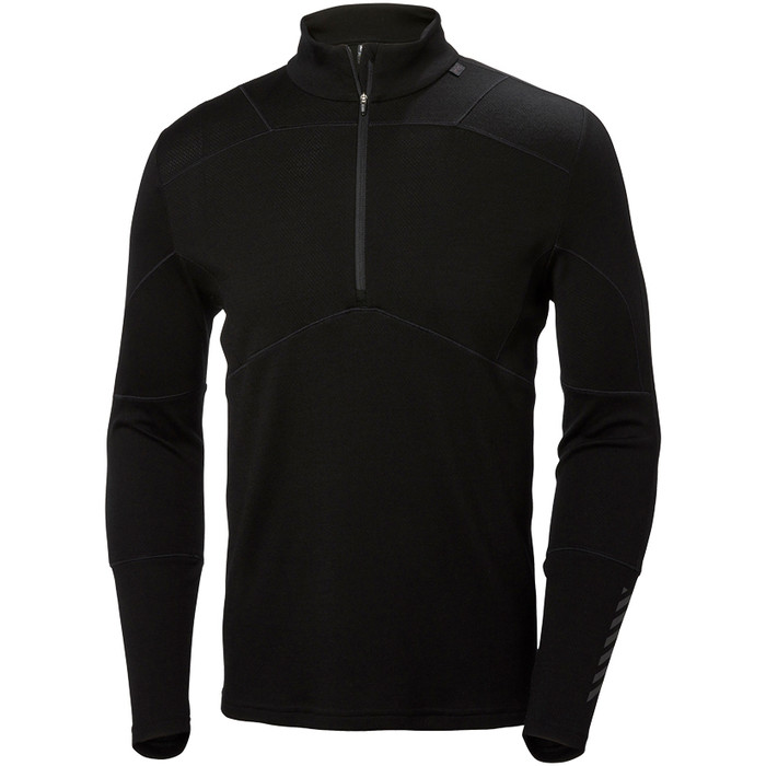 2019 Helly Hansen Media Cremallera Helly Hansen Lifa Merino Max Negro 48318