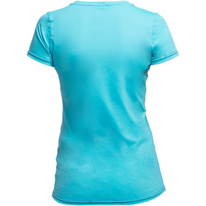 Gul Womens Tee Fit Short Sleeve Rash Vest TURQUOISE RG0367-B2