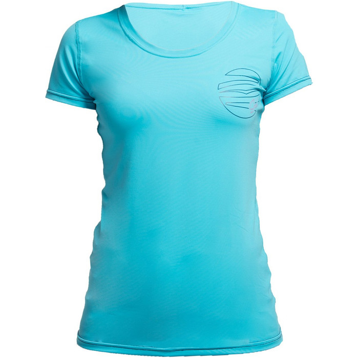 Gul Womens Tee Fit Short Sleeve Rash Vest TURQUOISE RG0367-B2