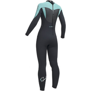 Gul Response Womens 5/3mm GBS Back Zip Wetsuit Black / Pistachio RE1229-B1