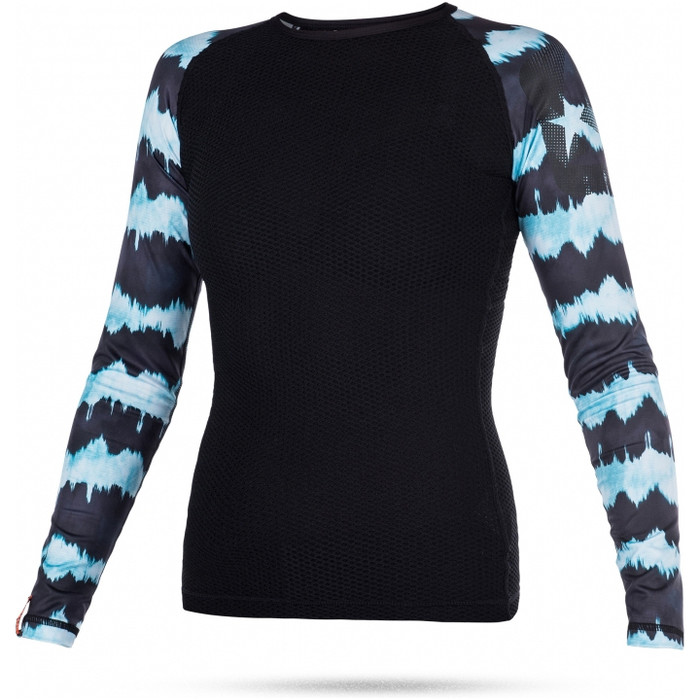 Mystic Womens Dazzled Long Sleeve Rash Vest MINT 170296